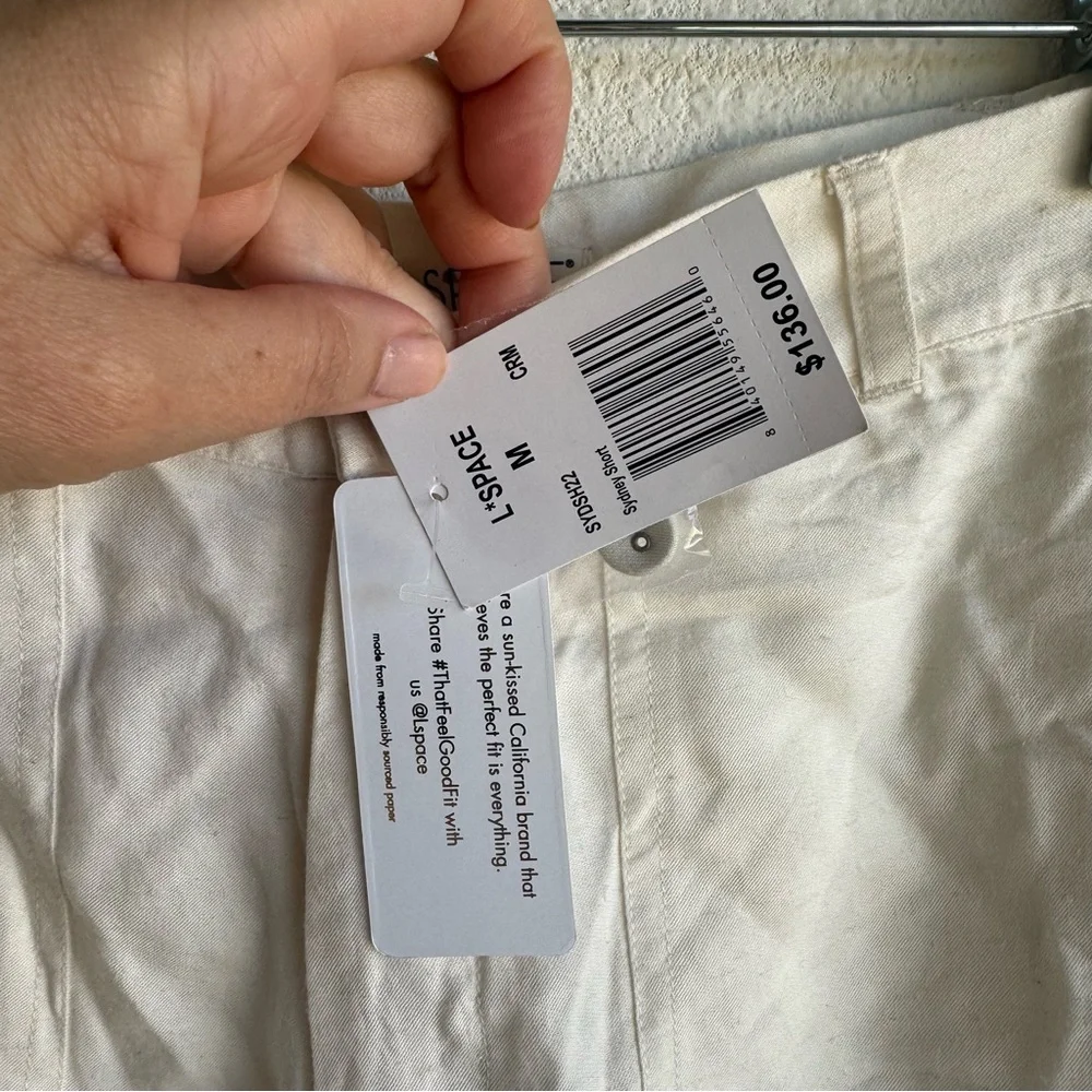 NWT L*SPACE SYDNEY SHORTS CREAM SIZE M
